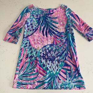 Lilly dress with gold button detail